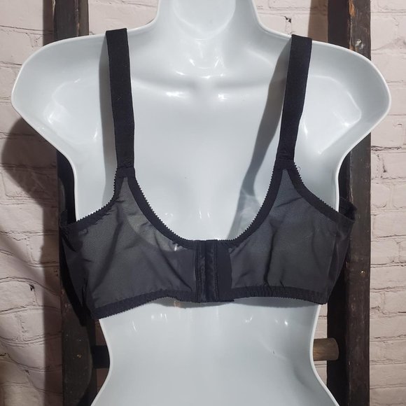 Bali 40DDD 40F Bra Underwire Full Coverage Wode Straps Black - Picture 3 of 4
